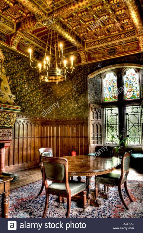 Dining room in Cardiff Castle, Wales Kings Game, Castles Interior, Cardiff, Eiffel Tower Inside, Wales, Great Britain, Light Box, Eiffel Tower, Dining Room