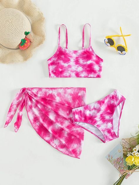 Cute Bathing Suits Bikinis, Casual Swimwear, Swim Outfit, Tie Dye Swimwear, Crop Tops For Kids, Nude Outfits, Trendy Swimsuits