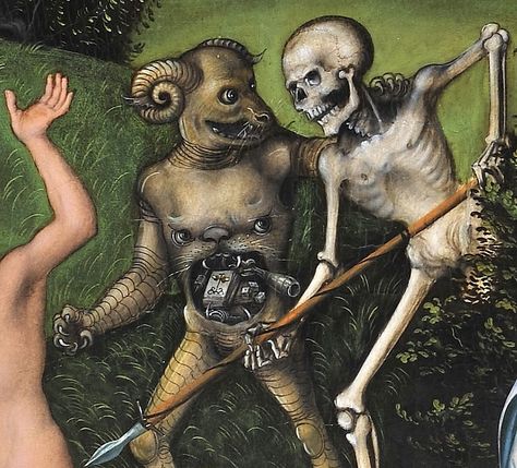 Cranach The Elder, Lucas Cranach, Arte Punk, Rennaissance Art, Nature Museum, Occult Art, Biblical Art, Demon Art, Pulp Art