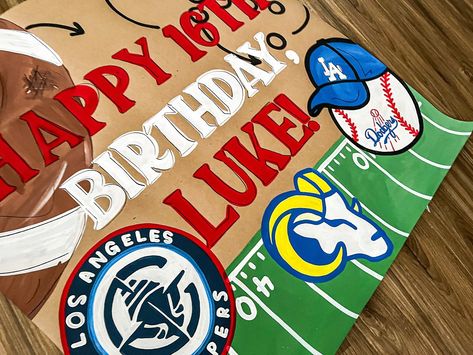 How fun is this! 🏈🏟️⚾️ • • • @thewavypaintbrush design. Do not replicate. #banner #banners #sports #football #brownpaperbanner #birthday #art #smallbusiness Birthday Art, Sports Football, Brown Paper, Banners, Small Business, Football, Angel, Sports, Birthday