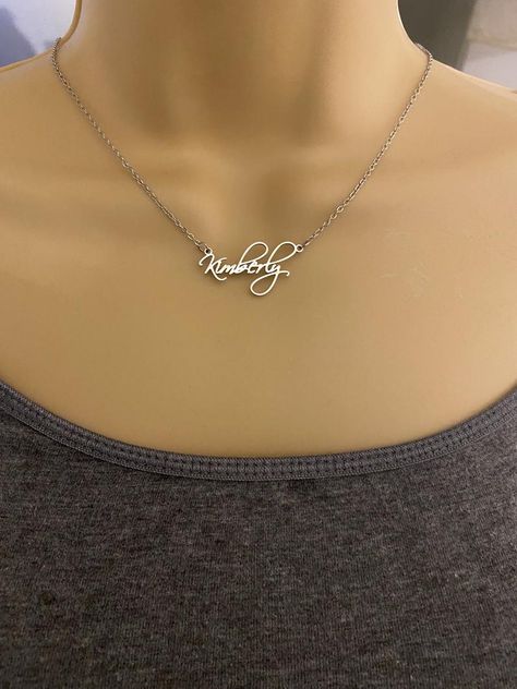 Ramazan Mubarak, Custom Silver Jewelry, Silver Name Necklace, Name Necklace Silver, Sterling Silver Name Necklace, Trendy Hairstyle, Jewelry Sale, Turkish Jewelry, Year Anniversary Gifts