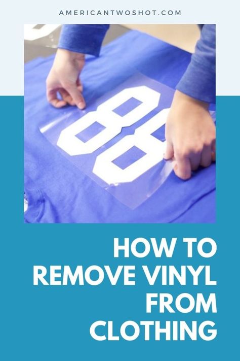 5 Methods to Remove Vinyl from Clothing (Step-by-Step Guide) How To Remove Heat Transfer Vinyl, How To Remove Vinyl From Fabric, How To Remove Vinyl From Shirt, Iron On Letters, Sticker Removal, Tea Shirt, Plastic Stickers, Cotton Swab, Vinyl Paper