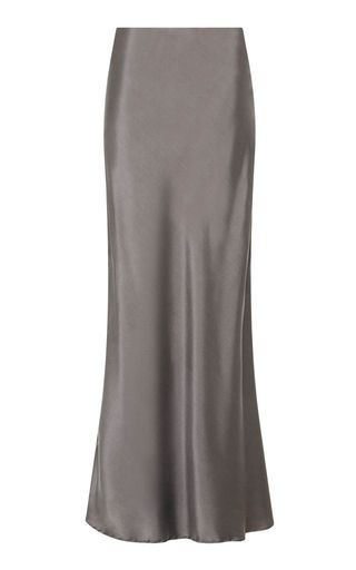 St. Agni Fashion Collections For Women | Moda Operandi Silk Slip Skirt, The Undone, Silk Maxi Skirt, Bridal Tops, Grey Skirt, Grey Maxi, St Agni, Pewter Grey, Silk Maxi