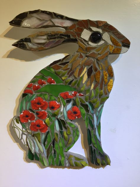 Mosaic Bunny Rabbit, Bunny Mosaic, Hare Mosaic, Mosaic Rabbit, Mosaic Flower Pots, Mosaic Animals, Mosaic Garden Art, Mosaic Madness, Mosaic Art Projects