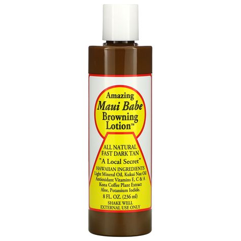 Amazing Browning Lotion, 8 fl oz (236 ml) - iHerb Browning Lotion, Maui Babe Browning Lotion, Maui Babe, Summer Wishlist, Bday List, Kukui Nut, Tanning Bed, Coffee Plant, Animals Amazing