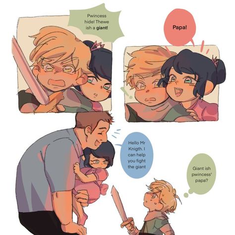 jupiter 🌚🌝 on Twitter: "princess and knight (adrien and mari childhood AU) https://t.co/6je0sRYpy8" / Twitter Miraclous Ladybug Fanart, Adrienette Comic, Princess And Knight, Miraculous Comic, Mlb Fan Art, Miraculous Comics, Mlb Comics, Ladybug Wallpaper, Miraculous Ladybug Memes