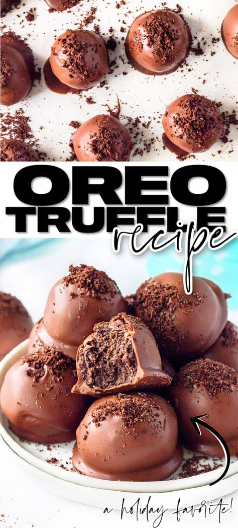 BEST OREO TRUFFLE RECIPE Oreo Christmas Balls, Truffles Oreo, Oreo Cookie Truffles, Halloween Truffles, Oreo Balls Recipe, Oreo Truffle, Oreo Milk, Tailgate Ideas, Oreo Truffles Recipe