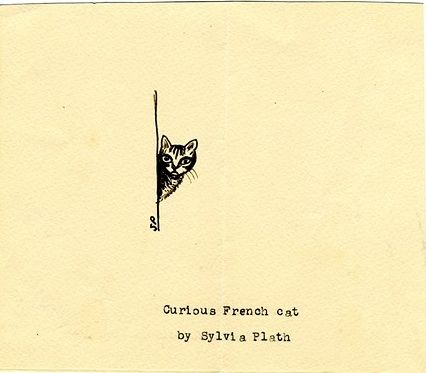 Silvia Plath, French Cat, American Poets, Curious Cat, Cat Books, Sylvia Plath, Ink Sketch, Ink Pen Drawings, Henri Matisse