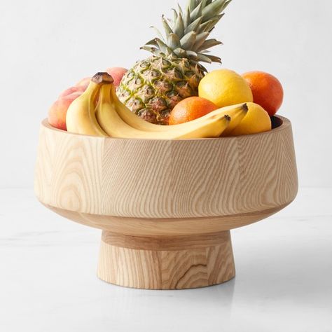 Pedestal Fruit Bowl, Fruit Bowl Display, Wooden Fruit Bowl, Apartment Vibes, Easy Grilling, Fruit Holder, Golden Wheat, Fruit Bowls, One Pan Meals