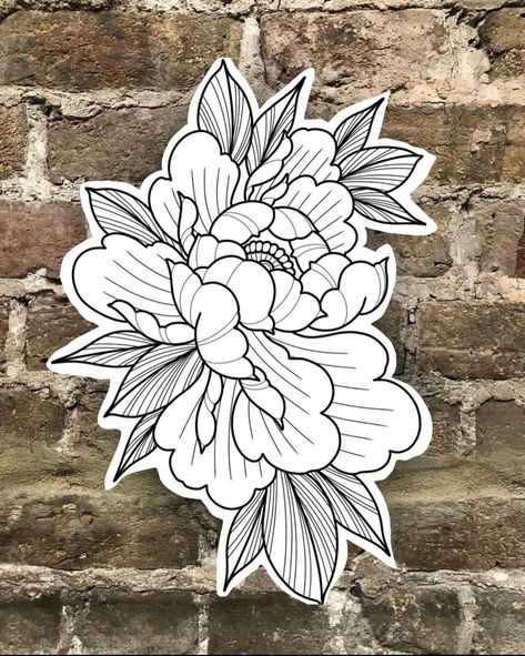 Traditional Tattoo Upper Arm, Neotraditional Flower Tattoo, Flower Tattoo Stencils, Peony Flower Tattoos, Sam King, Motifs Art Nouveau, Japanese Flower Tattoo, Chrysanthemum Tattoo, Flower Tattoo Drawings