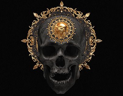 † Hairesis † Black And Gold Aesthetic, Skull Reference, Dj Snake, Snake Eyes, Gold Skull, Skull Artwork, Gold Aesthetic, A Skull, Skull And Bones