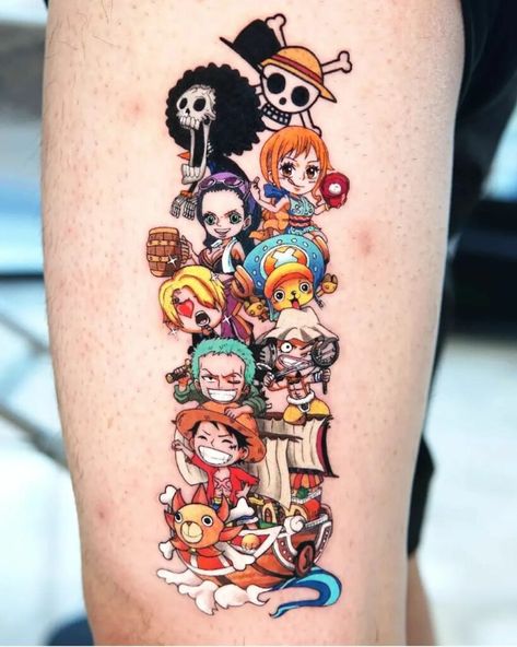 Tatuagens do One Piece Women Anime Tattoos, One Piece Crew Tattoo, Sigma Tattoo, Cool Anime Tattoo Ideas, One Piece Tattoo Design, One Piece Tattoo Ideas, Piece Tattoo Ideas, Anime Sleeve, Anime Tattoo Designs