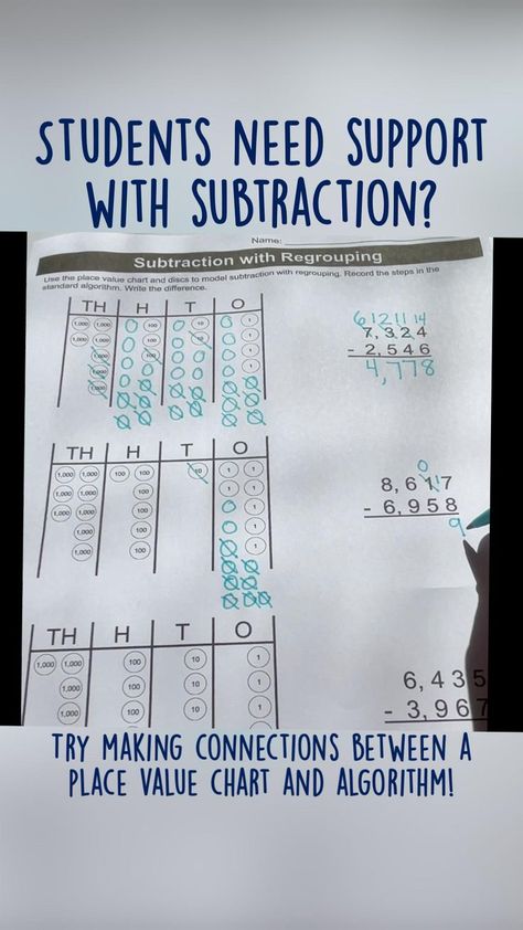 Multi digit subtract using the standard algorithm. Subtraction with regrouping Singapore … in 2022 | Addition and subtraction practice, Subtraction practice, Singapore math Subtraction With Regrouping, Addition And Subtraction Practice, Subtraction Practice, Fifth Grade Math, Math Intervention, Fourth Grade Math, Math Instruction, Singapore Math, Math Work