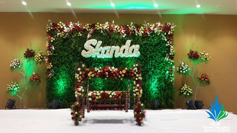 21st Day Cradle Ceremony Decoration, Simple Cradle Ceremony Decorations, Cradle Decoration For Naming Ceremony, Cradle Ceremony Decorations, 21st Birthday Party Decor, Cradle Decoration, 15th Birthday Decorations, Naming Ceremony Decoration, Cradle Ceremony