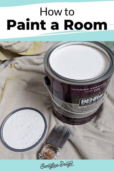 The Ultimate Guide on How to Paint a Room for Beginners Wall Painting For Beginners, Best Way To Paint A Room, Tips To Painting A Room, How To Paint A Bedroom Wall, Order To Paint A Room, Order Of Painting A Room, How Much Paint Do I Need For A Room, Painting A Room For Beginners, Painting Rooms