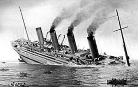 21 November 1916 -  HMHS Britannic sinks after hitting a German mine Hmhs Britannic, Famous Sisters, Titanic History, German Submarines, Abandoned Ships, Bigger Boat, Rms Titanic, Shipwreck, Royal Navy