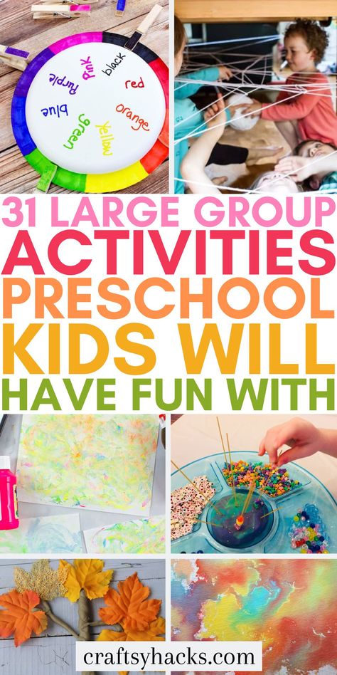 Whole Group Prek Activities, Prek Group Activities, Learning Experiences For Preschoolers, Preschool Fun Days Ideas, Preschool Events Ideas, Fall Large Group Activities Preschool, Large Group Preschool Activities, Small Group Preschool Activities, Large Group Activities For Toddlers