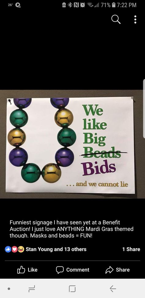 Sign at a benefit auction - Mardi Gras Theme  - likely for the heads and tails game.  For more info on Heads & Tails and other games download our revenue enhancer book https://go.greatergiving.com/lookbook/revenue-enhancers Mardi Gras Auction, Mardi Gras Fundraiser Ideas, Crab Feed, Auction Games, Mardi Gras Theme, Stag And Doe, Country Boil, Gala Themes, Raffle Basket