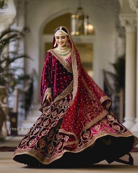 Velvet Lehengas- The Most Gorgeous Ones We've Spotted Off Late | WedMeGood Velvet Lehnga Designs Latest, Latest Bridal Lehenga Designs, Heavy Lehenga, Winter Wedding Outfits, Velvet Lehenga, Bridal Lehenga Designs, Latest Bridal Lehenga, Indian Bride Outfits, Indian Bridal Lehenga