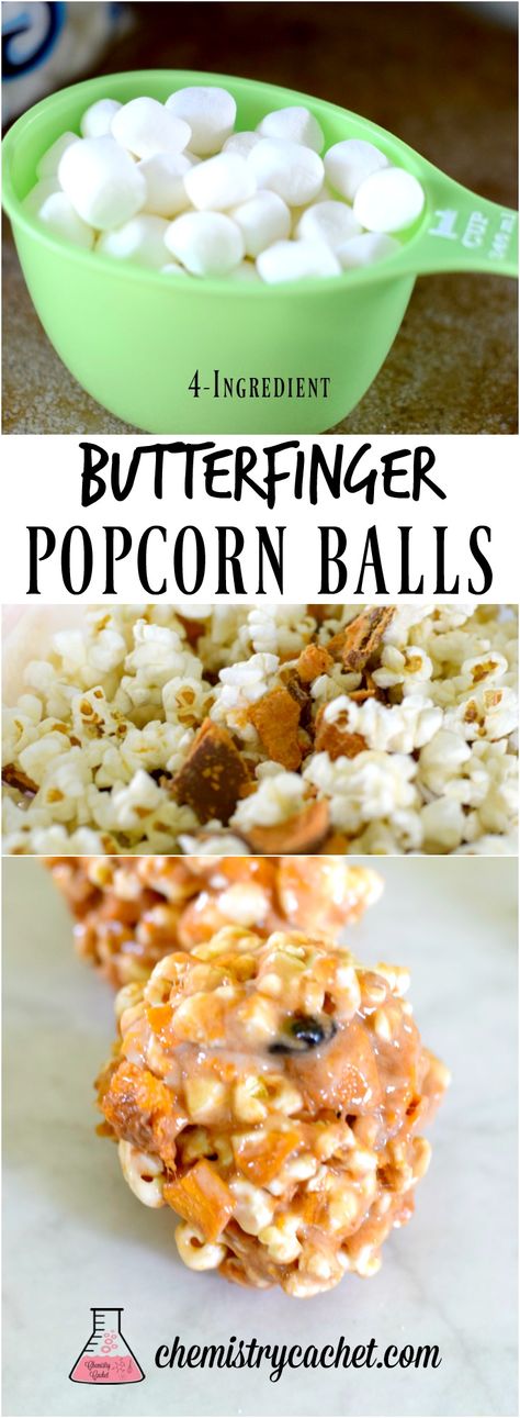 Pumpkin Spice Popcorn Balls Plus Traditional Popcorn Balls Butterfinger Popcorn, Diy Popcorn Seasoning, Popcorn Ball Recipe, Halloween Popcorn Balls, Chemistry Ideas, Popcorn Ball, Popcorn Balls Recipe, How To Make Popcorn, Spiced Popcorn