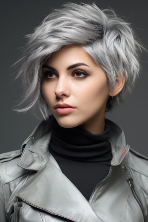 For those who want to make a statement, the pixie wolf cut with silver streaks is the way to go. The pixie elements give it a streamlined feel while the silver streaks add a futuristic touch. Click here to check out more trending wolf haircut ideas for 2023.