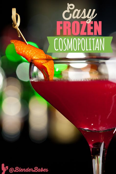 Classic Cosmopolitan Recipe, Cosmopolitan Recipe, Adult Beverages Recipes, Blended Cocktail, Frozen Cocktail, Date Syrup, Frozen Christmas, Delicious Drink Recipes, Frozen Cocktails