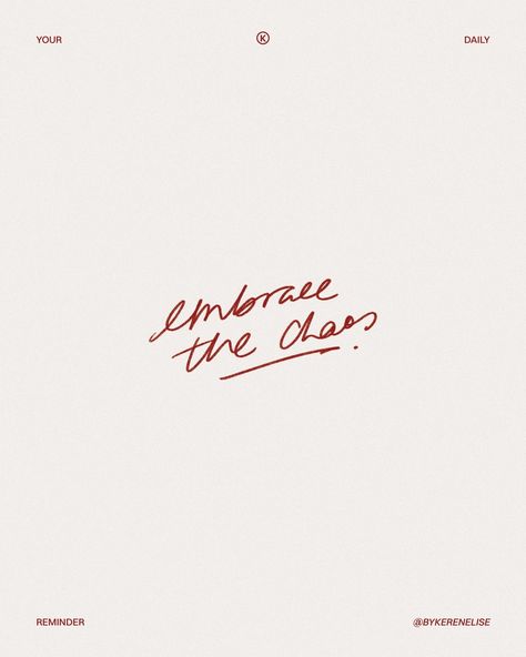 Sometimes life feels like a whirlwind, right? Remember, it's okay to embrace the chaos. You don't need to do all the things. Prioritise what matters most, and let go of the rest. This applies to running a business too - focus on what truly drives your brand forward and brings you joy. Embrace the beautiful mess and watch your creativity and success flourish. This popped into my head while listening to @rosie.coaches last week during her webinar about overwhelm. I have this written on a post-... Embrace Chaos, Embrace The Chaos, Running A Business, What Matters Most, Beautiful Mess, It's Okay, The Chaos, Let Go, Creative Studio