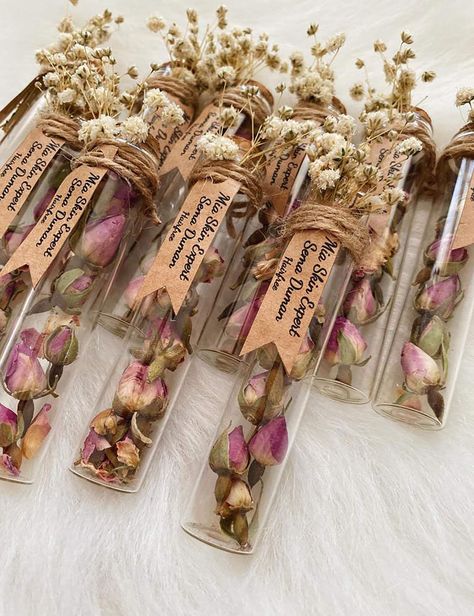 "Herbal Tea Favors, Personalized Wedding Tea Favors, Rustic Wedding Favors for Guest, Bulk Party Gifts, Thank You Gifts, Tea Tube Gift These customize glass tea jars products are a good alternative to present to your guests as rustic wedding favors, bridal shower favors, bachelorette party gifts, engagement party gifts, baptism gifts and thank you gifts. These glass cork bottles are filled with tea. There are 10 types of tea alternatives. If you want to mix, select the mix option from the \"Tea Mystical Tea Party, Whimsical Party Favors, Unique Wedding Favors For Guests My Wedding Favors, Wedding Favors Ideas Unique, Baptism Gifts For Guests, Wedding Return Gift Ideas For Guests, Tea Party Gifts Favors, Crystal Wedding Favors, Rustic Fall Wedding Favors