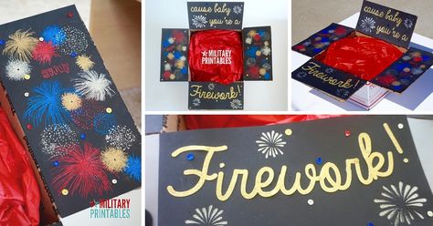 4th of July Cause baby You're A Fire Work Care Package Facebook - Military Printables Fire Work, Care Package Baby, Blog Video, Care Package, A Fire, Dental Care, Christmas Home, Fireworks, 4th Of July