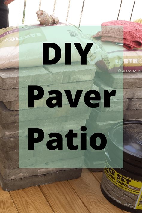 How To Lay Pavers On Dirt, Stone Paver Patio, Easy Diy Patio, Diy Paver Patio, Patio With Pavers, Diy Paver, How To Lay Pavers, Large Pavers, Pavers Diy