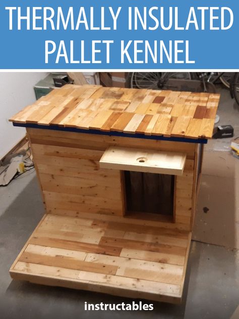 Cold Weather Dog House, Pallet Cat House Outdoor, Diy Doghouse Outdoor Winter, Insulated Cat House Outdoor Diy, Diy Doghouse Outdoor Easy, Insulated Dog House Diy, Dog House Out Of Pallets, Cat House Outdoor Winter, Dog House Plans Insulated