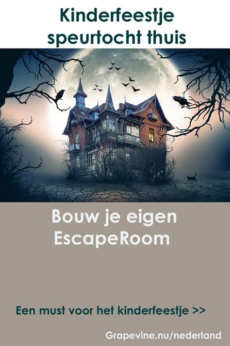 Bouw je eigen EscapeRoom -  met geheime attributen & puzzels 9-13 jaar. Escape Games, GPS-speurtochten, Speurtochten binnen, Speurtochten buiten, gratis uitnodigingen #escape #escape-room #escaperoom #kinderfeestje  #kinderfeestje-thuis #kinderpartijtje #speurtocht #speurtocht-kinderfeestje #kinderfeestje-speurtocht #grapevine #escape-game Birthday Escape Room Diy, Free Halloween Escape Room For Kids, How To Set Up An Escape Room, Escape The Classroom, Create Your Own Escape Room For Adults, Online Escape Room, Steam Ideas, Escape Room Game, Travel Diy