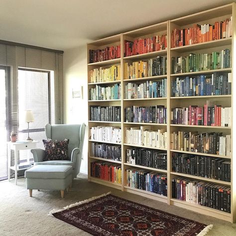 Bookshelf Inspiration, Cool Bookshelves, Happy Pride Month, Piano Room, Home Library Design, Happy Pride, Home Libraries, Living Room Spaces, Updating House