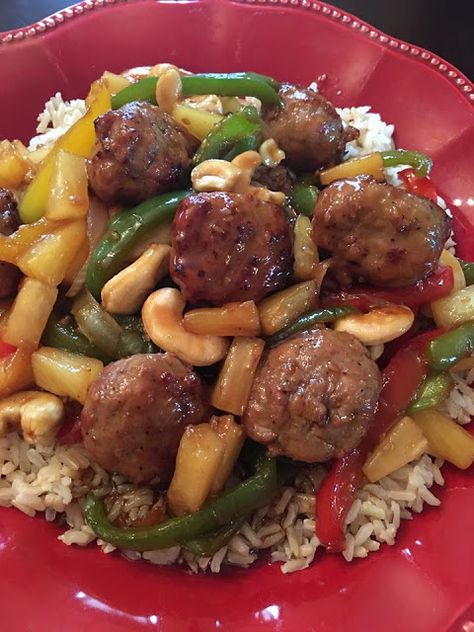 Aidells Hawaiian Teriyaki Meatballs (Sponsored by Aidells) Teriyaki Pineapple Meatballs, Teriyaki Chicken Meatballs, Meatball Recipes Crockpot, Costco Chicken, Teriyaki Meatballs, Chicken Meatball, Chicken Meatball Recipes, Wise Woman, Chicken Main Dishes