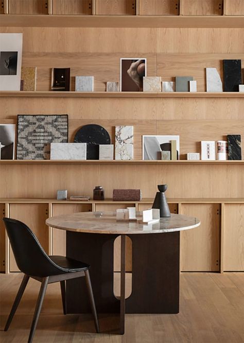 Material Library, Stained Oak, Ikea Hackers, Norm Architects, Modern Restaurant, Table Ronde, Plywood Furniture, Decoration Inspiration, Menu Furniture