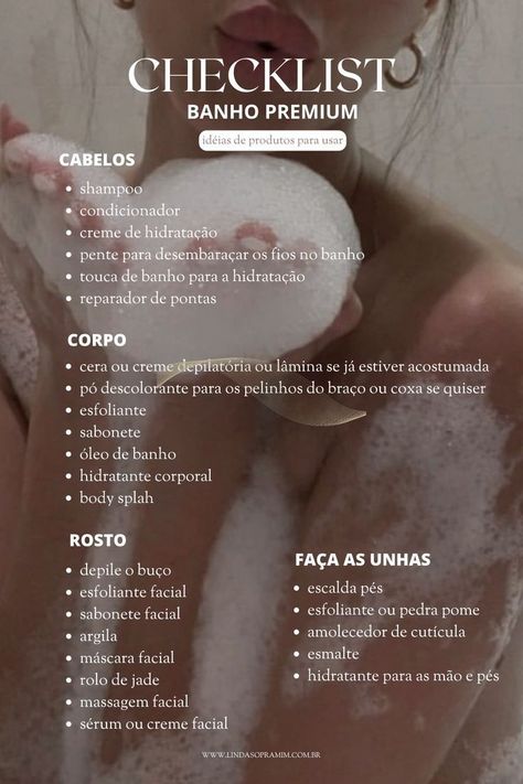 Checklist Do Dia, Spa Day Lista, Spa Day List, Spa Checklist, Spa Day Checklist, Skin Care Checklist, Glow Up List, Skin Care Day, Self Care Checklist