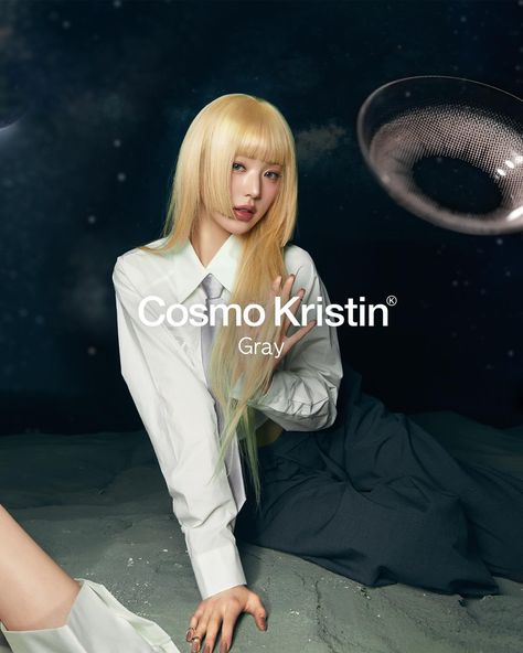 Cosmo Kristin 02 Gray x Wonyoung 🪐💫 Shop 20% OFF + get a free locket pendant when you buy 2 or more from our new Cosmo collection! Worldwide shipping from HapaKristin.com Hapa Kristin, Won Young, Brand Collaboration, Japanese Names, Creative Instagram Photo Ideas, Starship Entertainment, Skin Care Tools, Iz One, Sticker Art