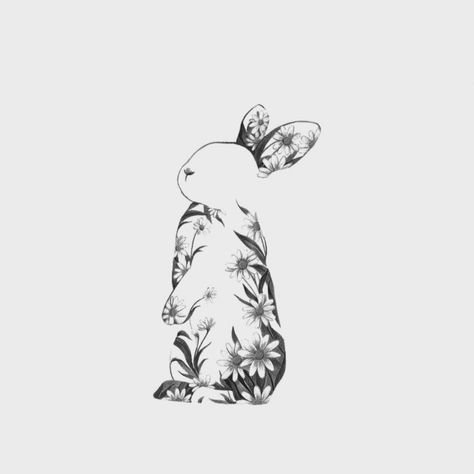 Geometric Bunny Tattoo, Tattoo Bunny Rabbit, Mini Lop Bunny Tattoo, Minimalist Bunny Tattoo, Small Rabbit Tattoo, Milkshake Tattoo, Peter Rabbit Tattoos, Rabbit Tattoo Ideas, Hase Tattoos