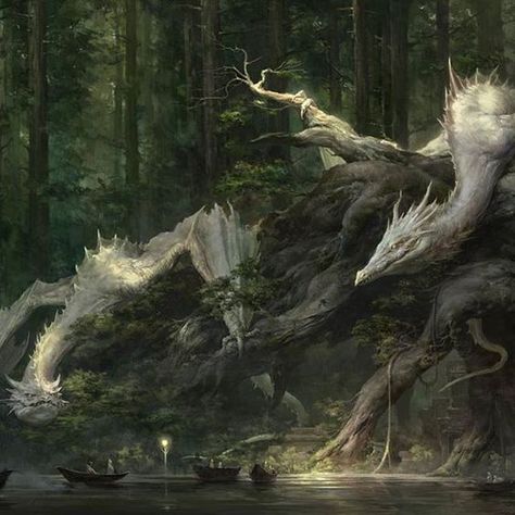 A Dragon, We Heart It, Trees, Forest, Lost, Media, Film