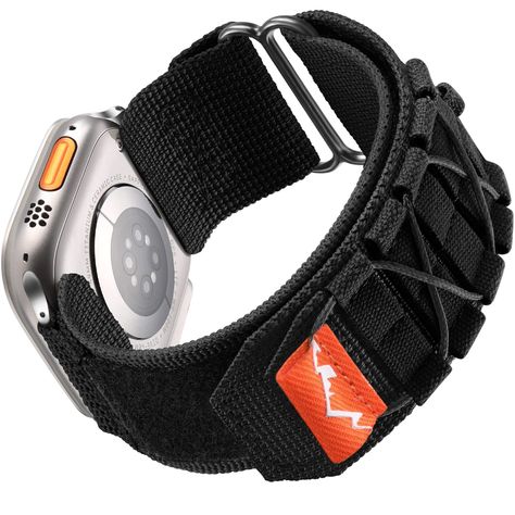 Upeak Compatible with Apple Watch Nylon Strap Ultra 49mm 44mm 45mm 42mm, Sport Strap Writsband with Velcro Solo Loop for iWatch Series 8 7 6 5 4 3 2 1 SE, L - Black : Amazon.co.uk: Electronics & Photo Bracelet Apple Watch, Apple Watch Ultra, Desert Camo, Digital Camo, Camo Designs, Sport Armband, Watch Ultra, Braided Strap, Wearable Technology