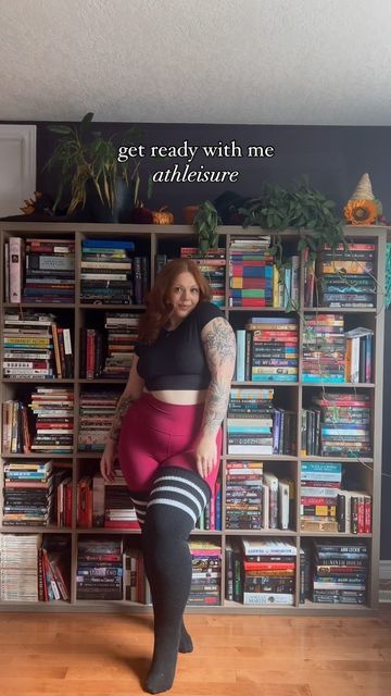 Victoria Walsh on Instagram: "I won’t lie a pair of leggings and thigh high socks is one of my signatures! Socks are @thundathighs (code is victoriashaz10 if you want 10% off) Leggings are @lululemon (linked in LTK) Shirt is Amazon, in my store! Boots are linked in LTK Commission codes and links! ^^ #outfitinspo #getdressedwithme #grwm #getreadywithme #fallfashion #falloutfits #winterfashion #winteroutfit #holidayoutfit" Socks Over Leggings, Thigh High Socks Outfit, High Socks Outfits, Sock Outfits, Thigh High Socks, Clothing Inspiration, I Win, Thigh High, High Socks