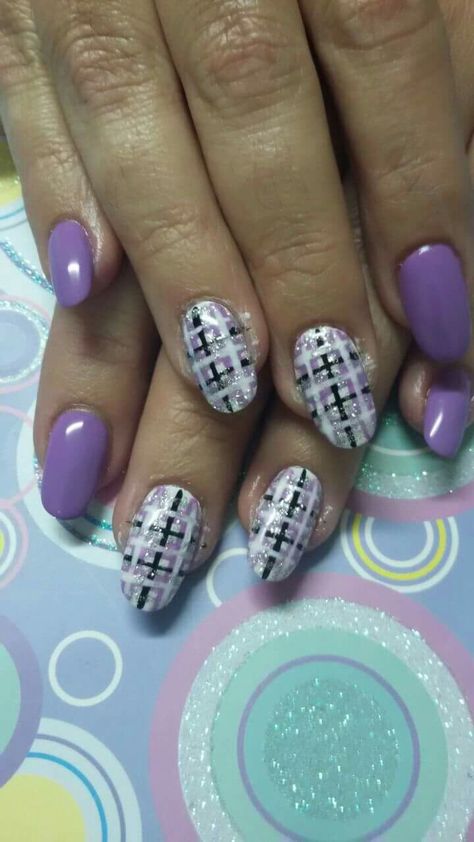 Purple tartan Moon Beauty, Purple Tartan, Blue Moon, Tartan, Moon, Nails, Purple, Blue, Beauty