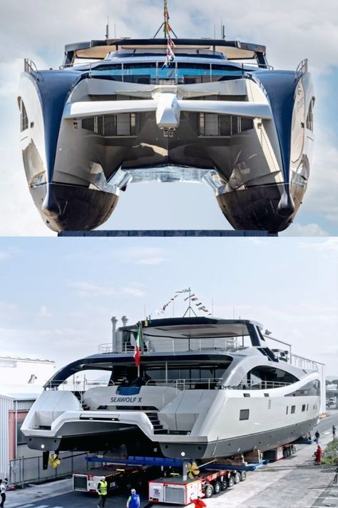 Hybrid-electric catamaran resembles a sports car on water Water Vehicles, Water Transport, Luxury Boats, Catamaran Yacht, Power Catamaran, Sailing Dinghy, Power Boat, Deck Boat, Boat Projects