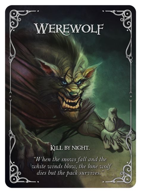 Wolfed (werewolf card game) by Nikolay Nedev — Kickstarter Werewolf Card Game, Werewolf Card, Werewolf Games, Card Icon, Werewolf Art, Event Card, Building Games, Lone Wolf, Orange Art