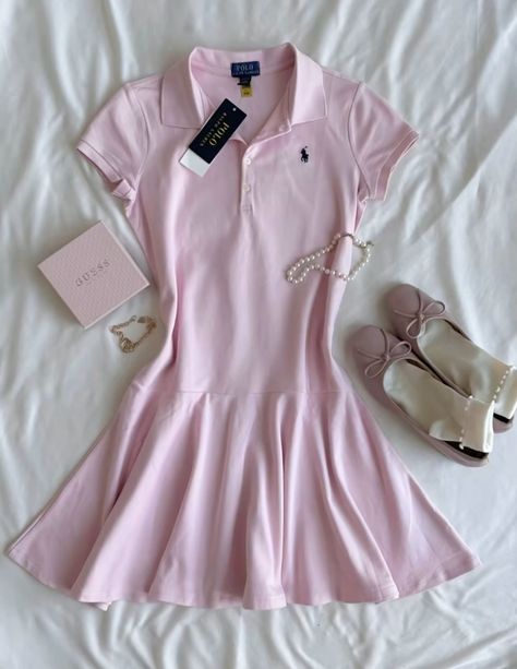 #poloralphlauren #trendy #outfits #fashion Pink Polo Dress, Cute Home Outfits Women, Classy Outfits Pink, Polo Dress Aesthetic, Ralph Lauren Outfits Women Casual, Pink Old Money Outfit, Classy Pink Outfits, Pink Classy Outfits, Ralph Lauren Outfits Women