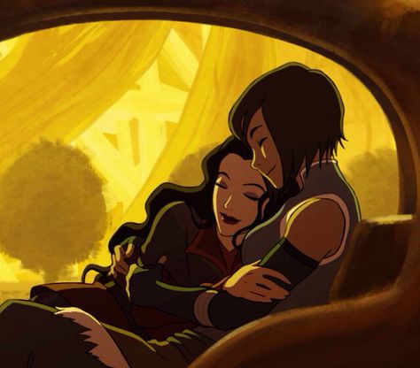 Official, canon artwork of Korrasami by Bryan Konietzko. Desenhos Love, Asami Sato, Avatar Series, Korra Avatar, Kushina Uzumaki, Team Avatar, Avatar Aang, Night Art, Legend Of Korra