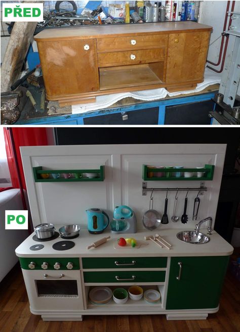 Diy Kids Kitchen, Kids Play Furniture, Diy Kids Furniture, Play Kitchens, Kids Play Kitchen, Childrens Kitchens, Play Furniture, Diy Play Kitchen, Toy Rooms