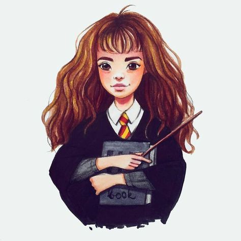 Hermione Granger Fanart Harry Potter, Tattoo Painting, Diy Poster, Art Harry Potter, Arte Nerd, Potter Art, Harry Potter Drawings, Portrait Cartoon, Harry Potter Hermione