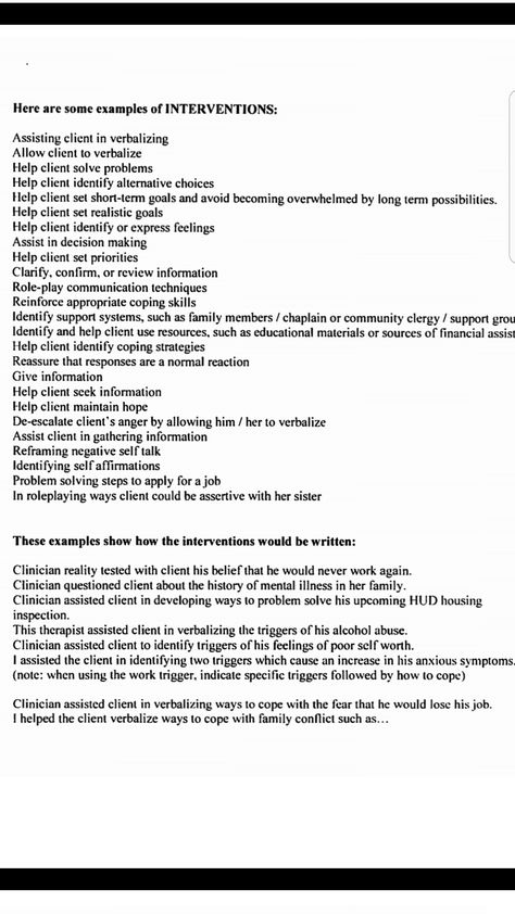 Clinical Social Work Documentation, Counseling Progress Notes, Therapy Interventions For Progress Notes, Common Intervention Terminology, Initial Therapy Session Intake, Therapy Notes Counseling, Clinical Social Work Interventions, Birp Notes Examples, School Social Work Documentation