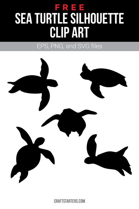 Sea Creature Silhouettes, Sea Turtle Clip Art, Sea Turtle Svg Free, Sea Animal Silhouette, Silhouette Turtle, Scuba Diver Silhouette, Ocean Silhouette, Sea Turtle Silhouette, Apple Clip Art